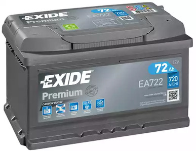 Стартерная аккумуляторная батарея premium EXIDE EA722